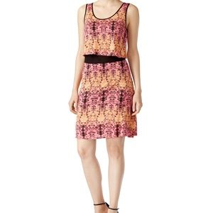 Kensie Popover Printed Layered Illusion Dress